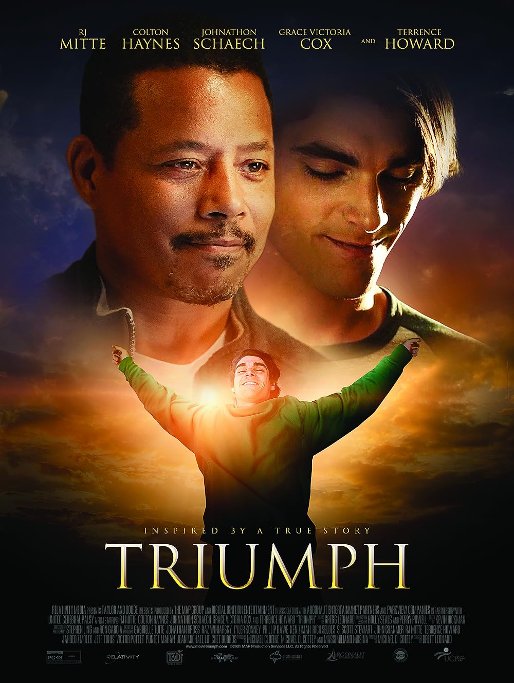 Triumph (2021), produced by Massimiliano 'Max' Musina, starring Terrence Howard and RJ Mitte